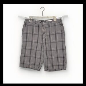 Hurley Gray Flat Front Shorts Lightweight Casual Wear 161